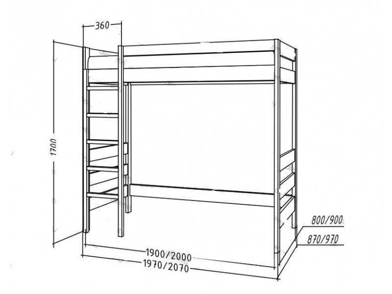 Детская двухъярусная кровать своими руками чертежи и размеры схемы