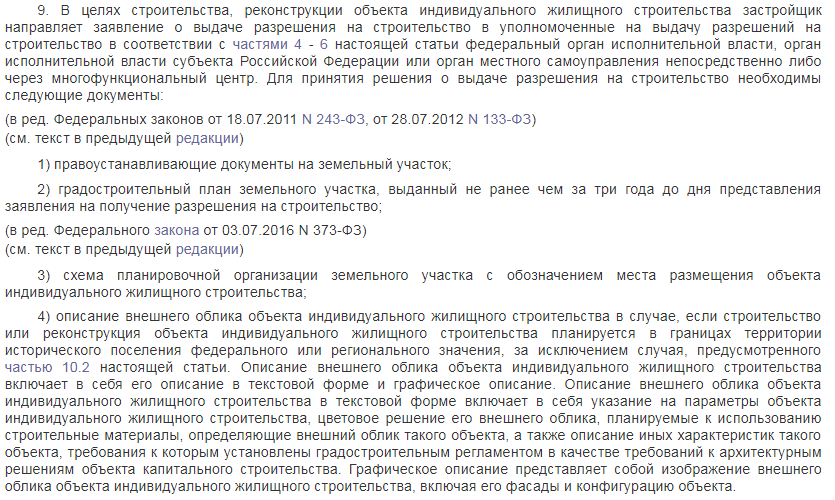 Описание внешнего облика объекта индивидуального жилищного строительства образец