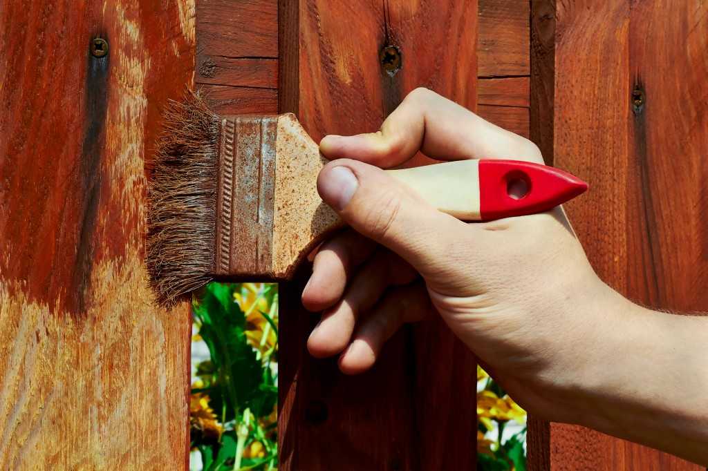 Как правильно покрасить деревянный забор на даче своими руками: видео-инструкция, чем покрыть старое ограждение чтобы не гнило, какой краской лучше, фото и цена