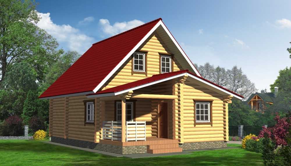 Проекты домов из бревна с мансардой в екатеринбурге