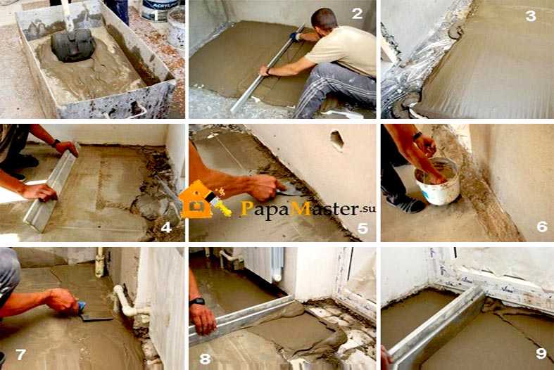 Как выровнять бетонный пол — чем лучше выровнять пол, пошаговый процесс выравнивания