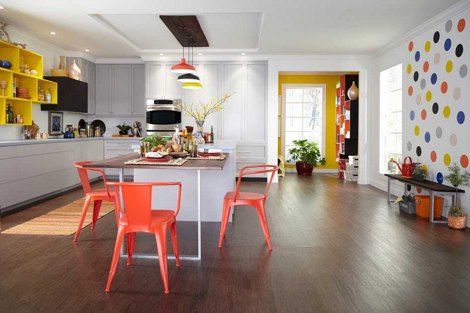 Покраска стен на кухне (65 фото): идеи дизайна
