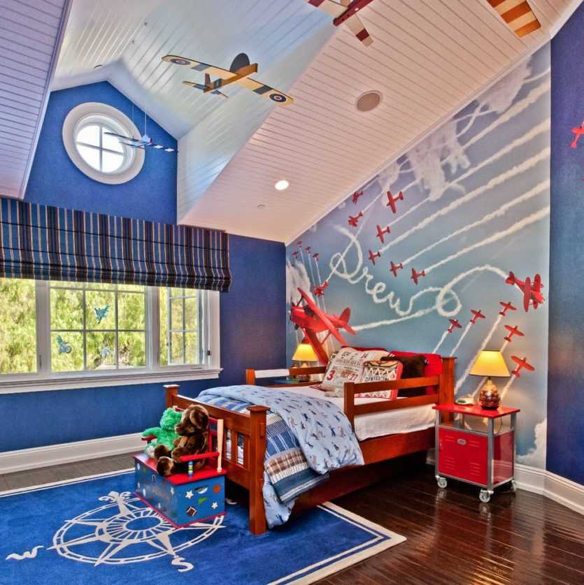 Потолок в детской комнате — правила идеального сочетания +77 фото дизайна