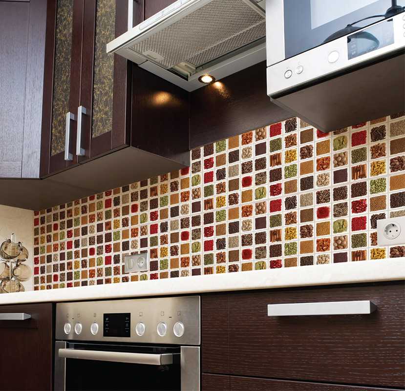 Плитка мозаика для кухни - как оформить кухню, фото