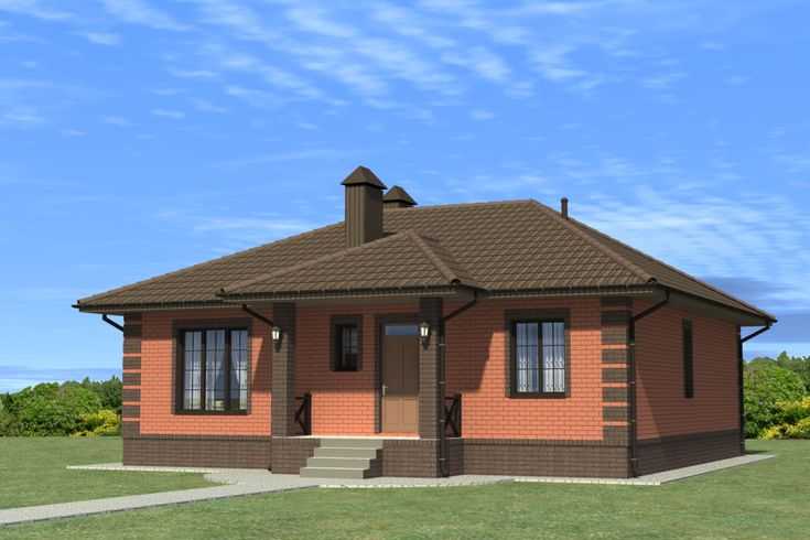 Одноэтажные дома из коричневого кирпича: фото, рекомендации по строительству