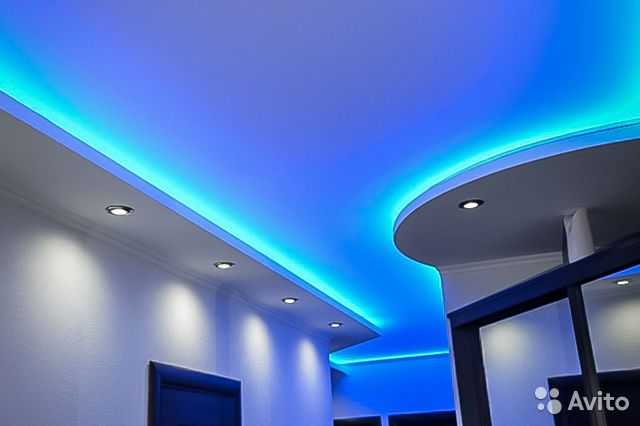 Натяжной потолок с подсветкой внутри и по периметру: как самому сделать подсветку светодиодной лентой на натяжном и подвесном потолке